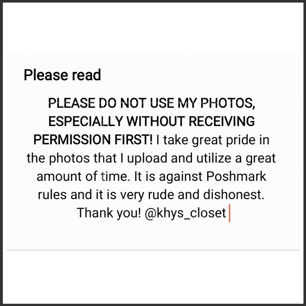 DO NOT USE MY PHOTS TO SELL ITEMS
